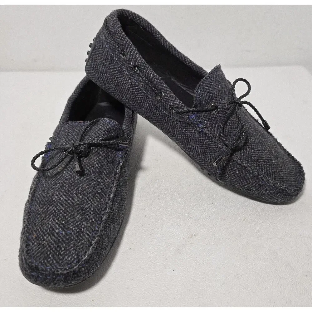 Men's Tod's My Colors Tessuto Loafers Gommino Wool Slip On Driving Shoes Sz 6.5